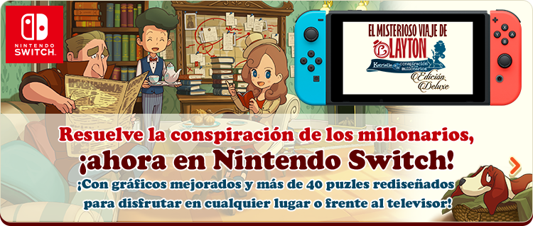 EL MISTERIOSO VIAJE DE LAYTON™: Katrielle y la conspiración de los  millonarios - Edición Deluxe, Juegos de Nintendo Switch, Juegos